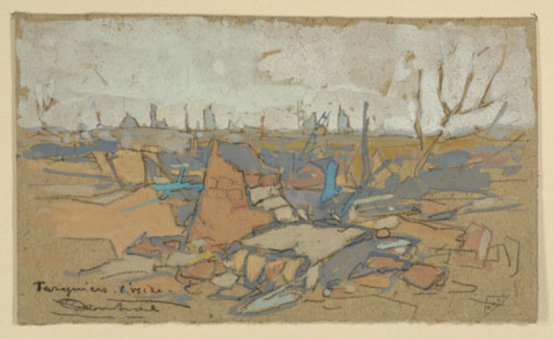 Fargniers (Aisne). L'usine, janvier 1918