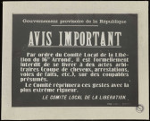 Il est formellement interdit de se livrer à des actes arbitraires...