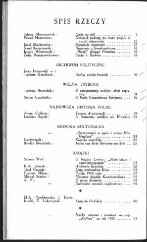Kultura (1956, n°1(99) - n°12(110))  Sous-Titre : Szkice - Opowiadania - Sprawozdania  Autre titre : "La Culture". Revue mensuelle