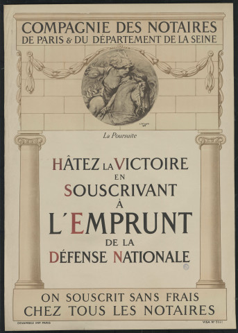 Hâtez la victoire en souscrivant à l'emprunt de la défense nationale