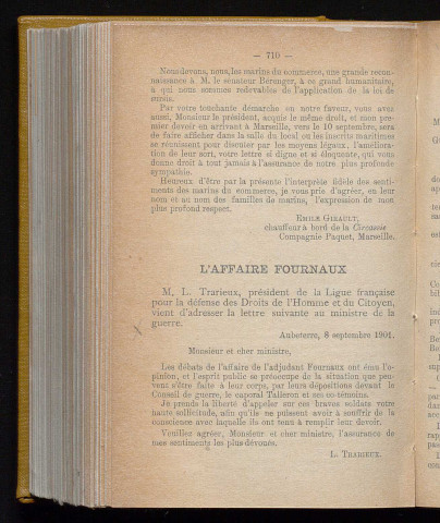 Octobre 1901 - Bulletin officiel de la Ligue des Droits de l'Homme