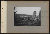Brabant-sur-Meuse. Le quartier de l'église bombardé
