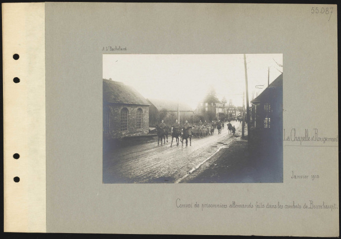 La Chapelle-sous-Rougemont. Convoi de prisonniers allemands faits dans les combats de Burnhaupt