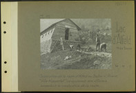 Lac d'Alfeld (Près Sewen). Construction de la route d'Alfeld au Ballon d'Alsace. "Villa Wasserfall" baraquement des officiers surveillant la construction de la route