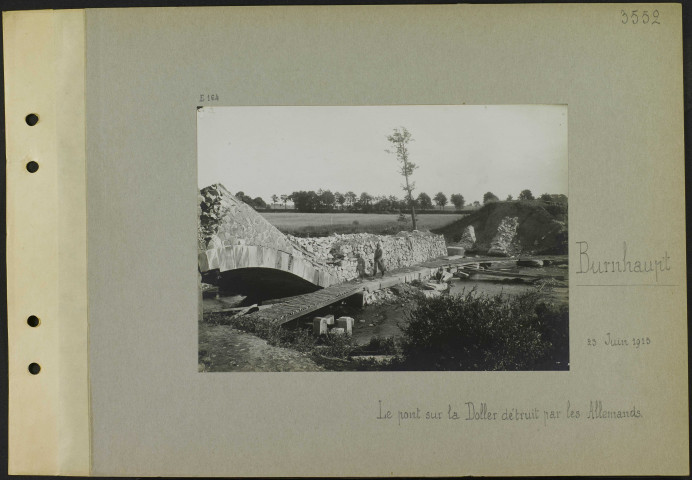 Burnhaupt. Le pont sur la Doller détruit par les Allemands