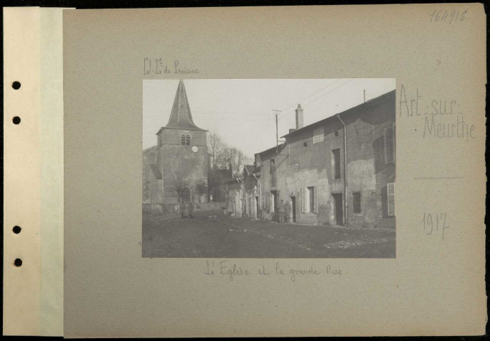 Art-sur-Meurthe. L'église et la grande rue