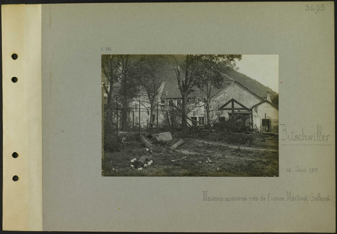 Bitschwiller. Maisons ouvrières près de l'usine Martinot-Galland