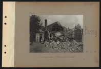 Bussy. L'entrée du village bombardée