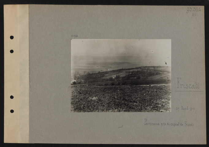 Friscati. Panorama pris du signal de Friscati
