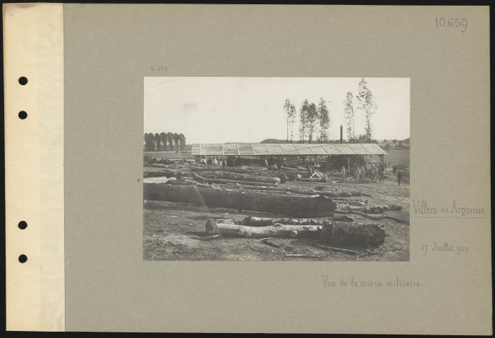 Villers-en-Argonne. Vue de la scierie militaire