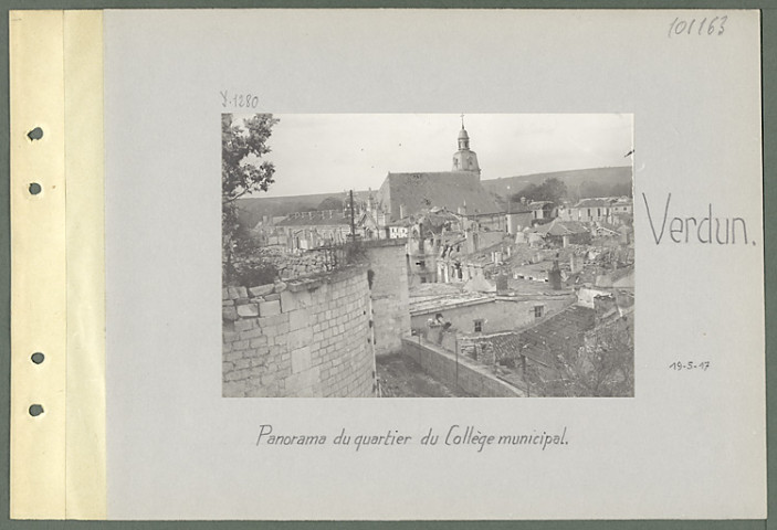 Verdun. Panorama du quartier du collège municipal
