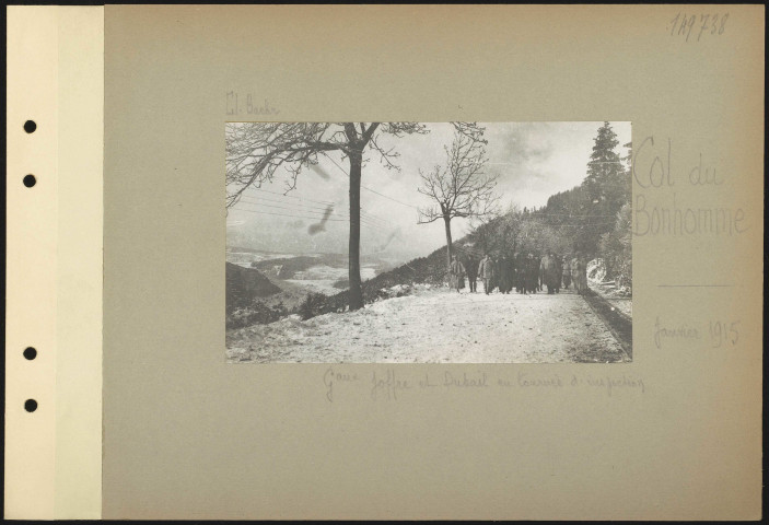 Col du Bonhomme. Généraux Joffre et Dubail en tournée d'inspection