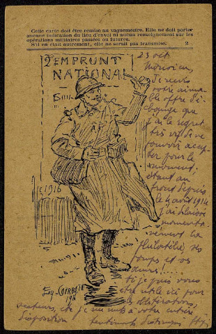 Lettres de soldats adressées à M. Joubert des Ouches, médecin de la Marine (croiseur "Santa Anna" basé à Toulon)