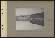 Coxyde-Bains (près). Camp Bador dans les dunes. Soldats lavant leur linge