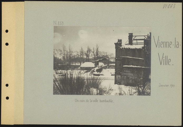 Vienne-la-Ville. Un coin de la ville bombardée