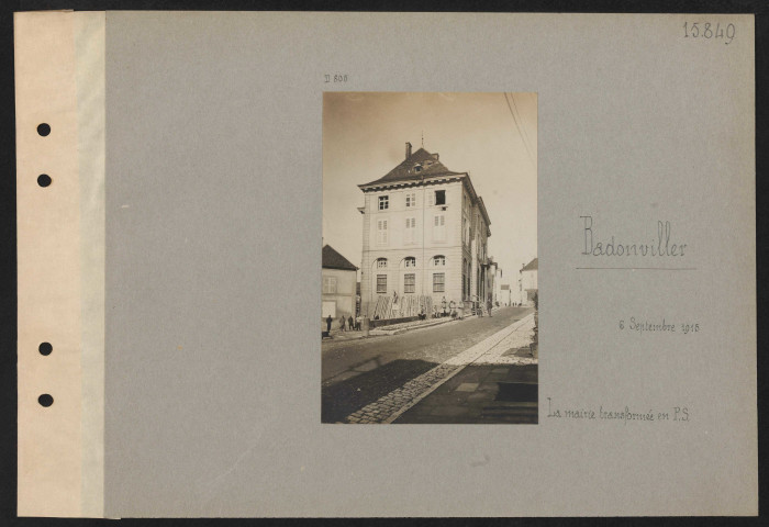 Badonviller. La mairie transformée en PS