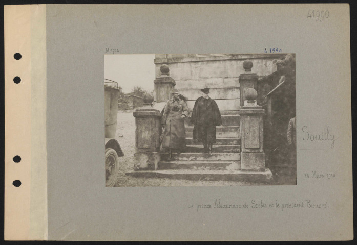 Souilly. Le prince Alexandre de Serbie et le président Poincaré