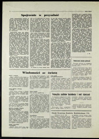 Glos Pracy (1974; n°1- n°7)  Sous-Titre : Miesiecznik robotnikow polskich zrzeszonych w C. G. T. Force Ouvrière.  Autre titre : "La Voix du Travail". Journal polonais de la C. G. T. Force Ouvrière