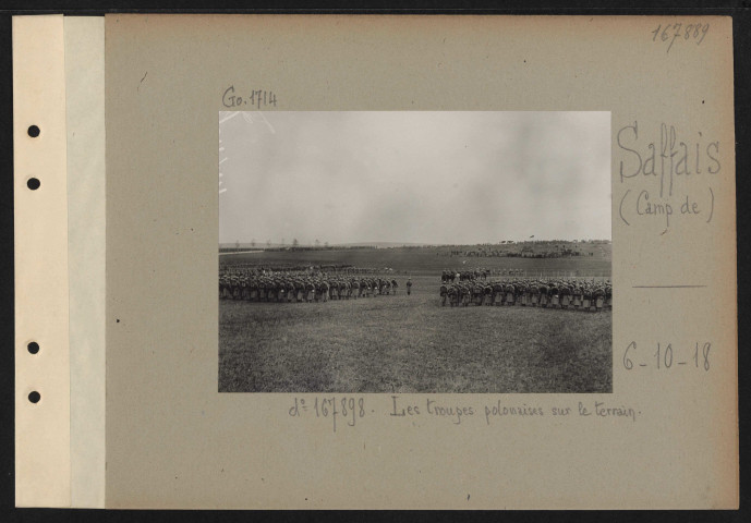 Saffais (camp de). Cf. n° 167898. Les troupes polonaises sur le terrain