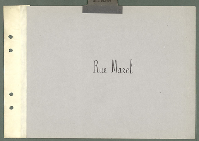 Intercalaire "Rue Mazel"