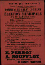 Élection Municipale : Votez pour E. Perrot A. Soufflot