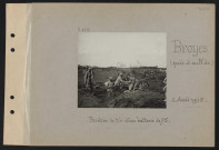 Broyes (près et au nord de). Position de tir d'une batterie de 75