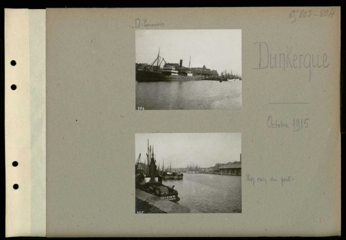 Dunkerque. Un coin du port
