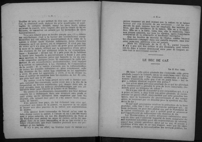 La C.G.T. contre la Nation. Sous-Titre : La grève des cheminots et la grève générale de Mai 1920-Les 9 commandements de Lénine-Le Congrès de la C.G.T. à Orléans-Dans l'attente d'un syndicalisme professionnel, réformiste et national