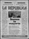 La República n° 25, 21 de octubre de 1985. Sous-Titre : Vocero de la democracia argentina en el exilio. Organo de la oficina internacional de exiliados del radicalismo argentino