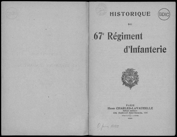 Historique du 67ème régiment d'infanterie