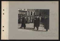 Noyon. Visite du président Poincaré : le président et le maire, M. Noël, décoré de la Croix de la Légion d'honneur