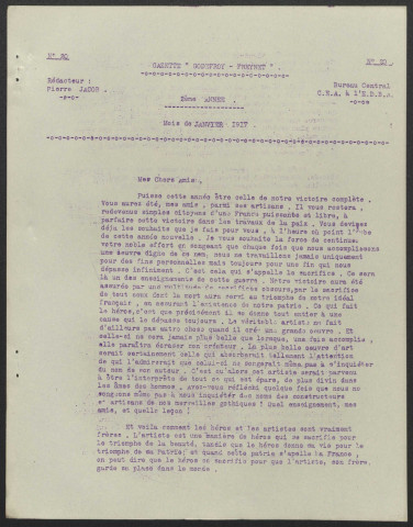 Gazette de l'atelier Godefroy-Freynet - Année 1917 fascicule 20-31
