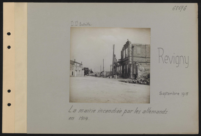 Revigny. La mairie incendiée par les Allemands en 1914