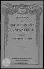 Historique du 237ème régiment d'infanterie