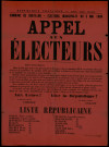 Elections Municipales : Liste Républicaine