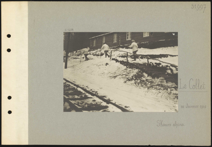 Le Collet. Skieurs alpins