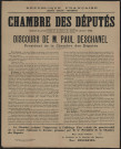 Chambre des députés : extrait du procès-verbal de la séance du jeudi 16 janvier 1919. Discours de M. Paul Deschanel, président de la Chambre des députés