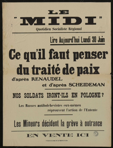 Le Midi. Lire aujourd'hui lundi 30 juin