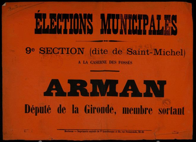 Arman, député de la Gironde, membre sortant