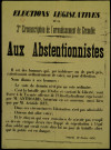 2me circonscription de l'arrondissement de Grenoble : aux abstentionnistes