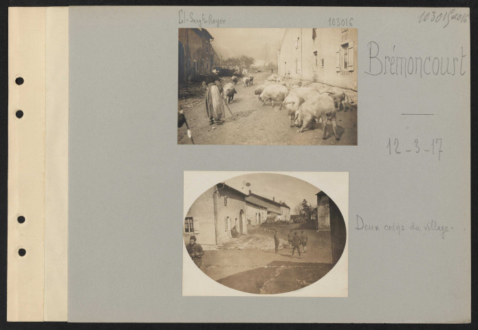 Brémoncourt. Deux coins du village