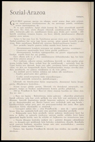 Alderdi (1971 : n° 261-270). Sous-Titre : Boletín del Partido nacionalista vasco