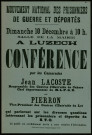 Conférence par les camarades Jean Lacoste... et Pierron