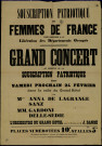 Souscription patriotique des femmes de France : Grand concert au bénéfice de la souscription patriotique