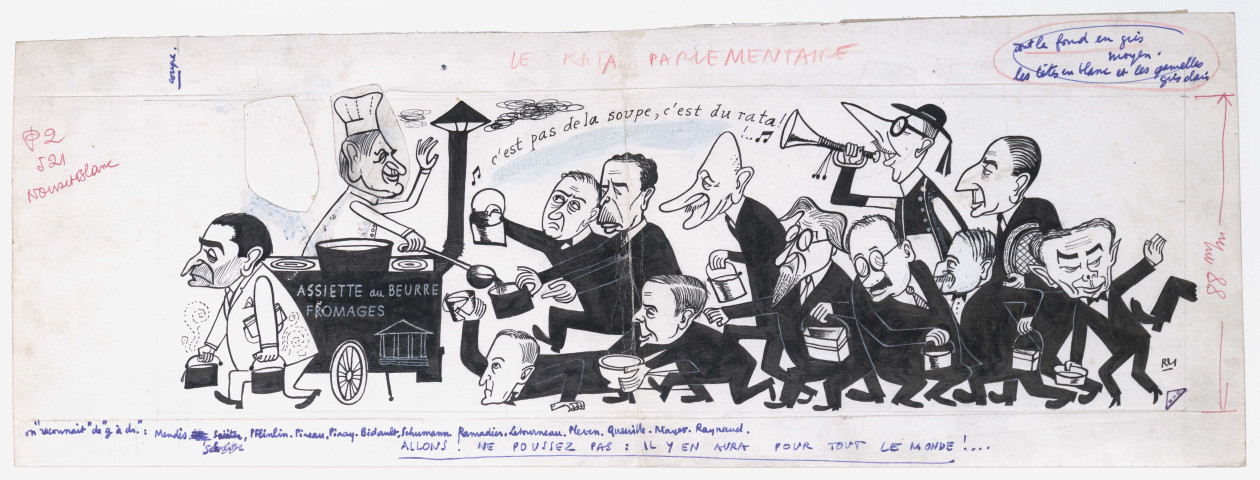 Le rata parlementaire : Allons ! Ne poussez pas : il y en aura pour tout le monde