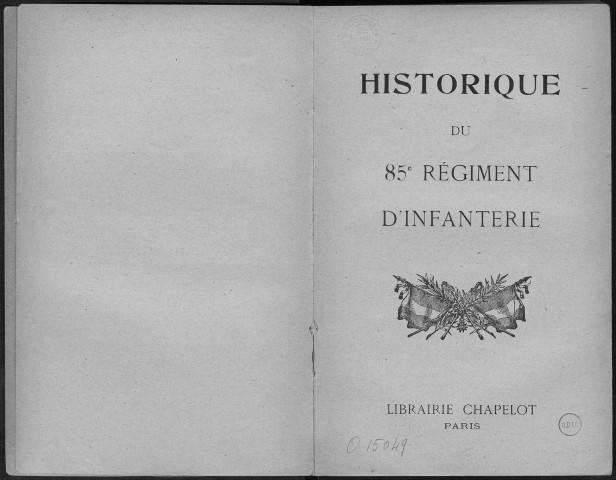 Historique du 85ème régiment d'infanterie