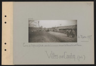Villiers-sur-Coudun (près). Camp de l'arbre de la butte : arrivée d'un convoi de ravitaillement d'artillerie