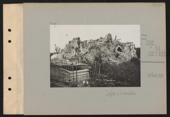 Roye-sur-Matz. L'église et le cimetière