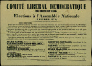 Comité Libéral Démocratique de Seine-et-Oise : Elections à l'Assemblée Nationale