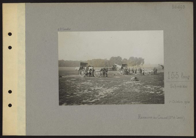 Creusot (Seine et Loire). 155 long. Schneider. Manœuvre